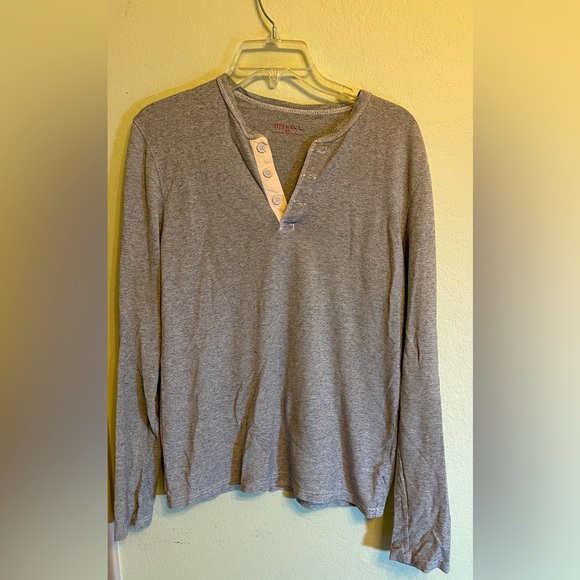 Merona Henley Sweater Gray Color Size S - Picture 2 of 11